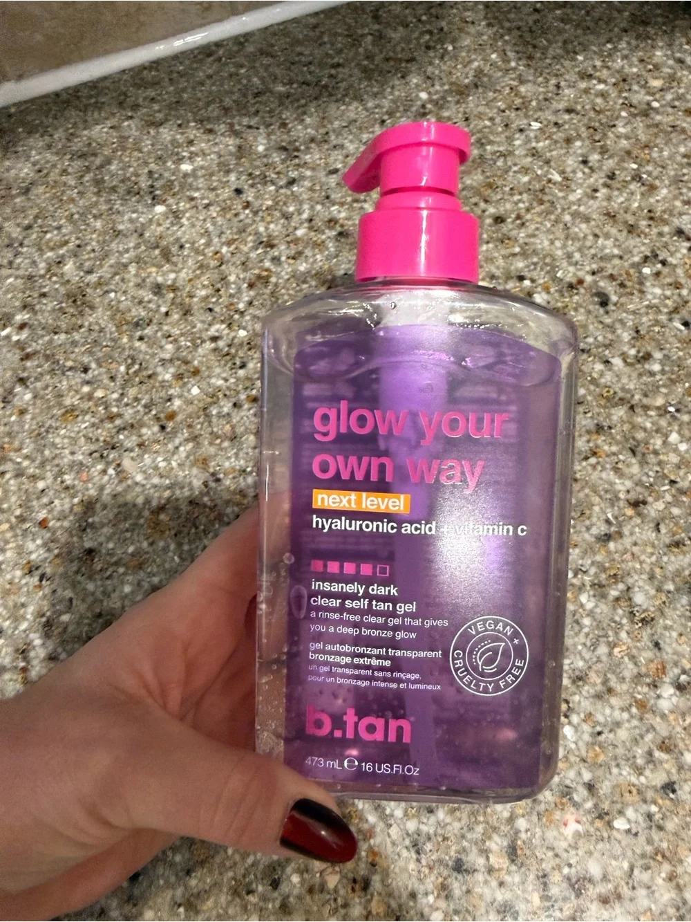 B. Tan Glow Your Own Way Insanely Dark Clear Self Tan Gel